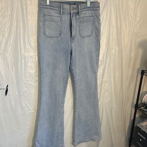 Express Women's Light Blue Flare Jeans